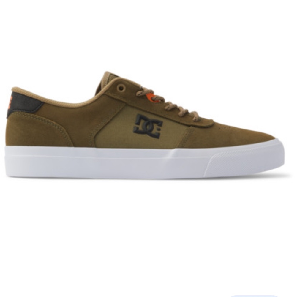 DC Teknic Leather Green Olive Shoes Sneakers Men Size 10.5